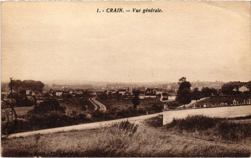Carte postale ancienne Crain vue generale à Crain