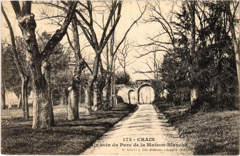 Carte postale ancienne Crain un coin du Parc de la Maison Blanche à Crain