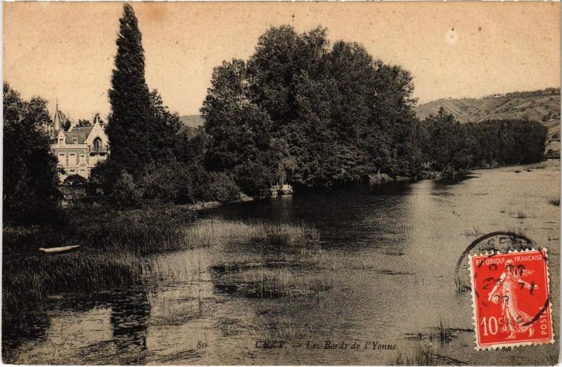 Carte postale ancienne Cezy Bords de l'Yonne