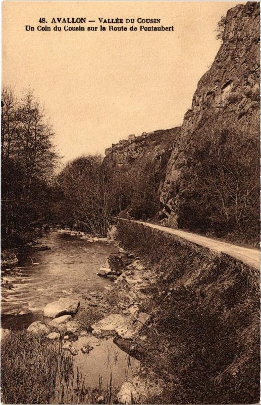 Carte postale ancienne Avallon vallee du Cousin à Avallon