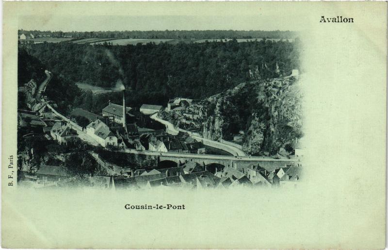 Carte postale ancienne Avallon Cousin le Pont à Avallon