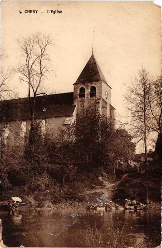 Carte postale ancienne Cheny Eglise à Cheny