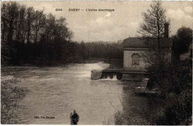 Carte postale ancienne Cheny Usine electrique à Cheny