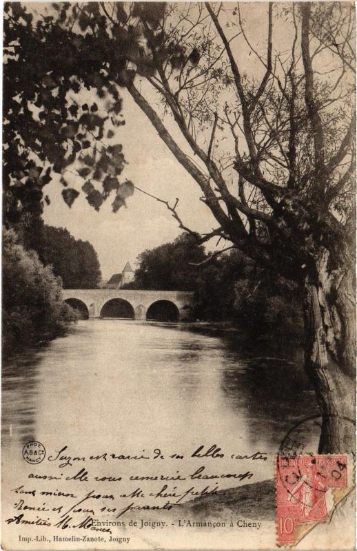 Carte postale ancienne Cheny Armancon à Cheny