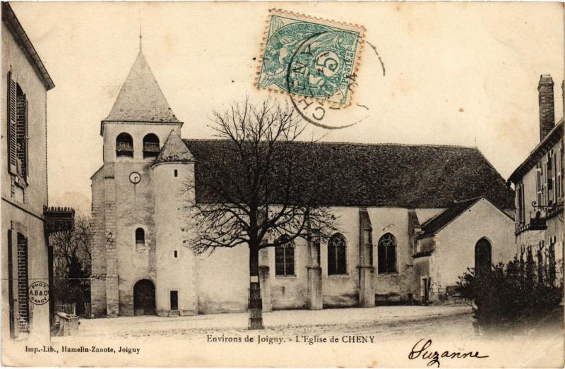 Carte postale ancienne Cheny Eglise à Cheny
