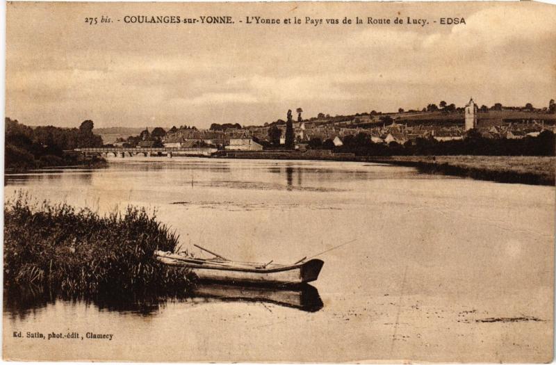 Carte postale ancienne Coulanges sur Yonne Yonne et le Pays à Coulanges-sur-Yonne