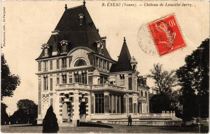 Carte postale ancienne Bleneau Chateau de lamothe Jarry