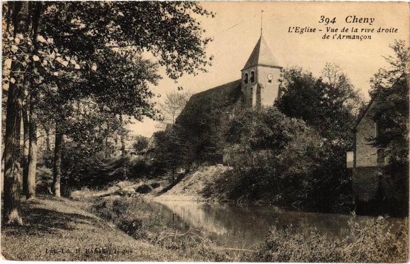 Carte postale ancienne Cheny Eglise à Cheny