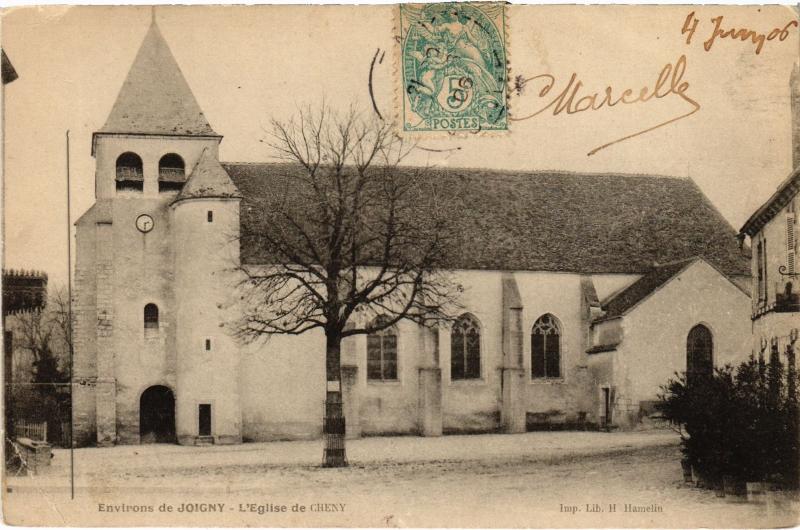 Carte postale ancienne Cheny Eglise à Cheny