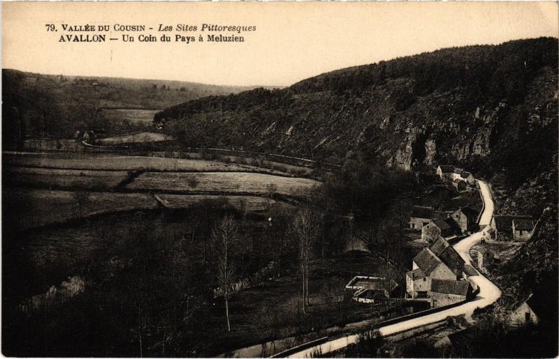 Carte postale ancienne Avallon un Coin du Pays a Meluzien à Avallon