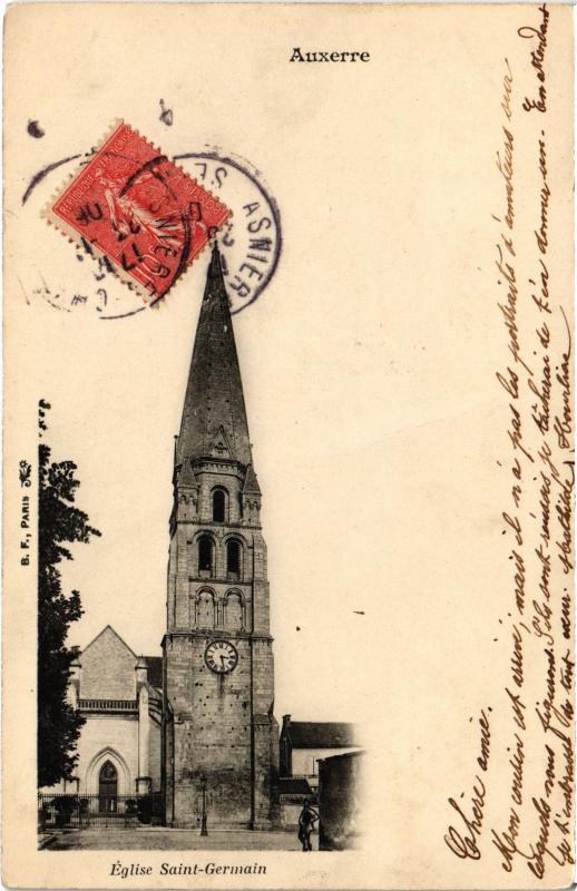 Carte postale ancienne Auxerre Eglise Saint-Germain à Auxerre