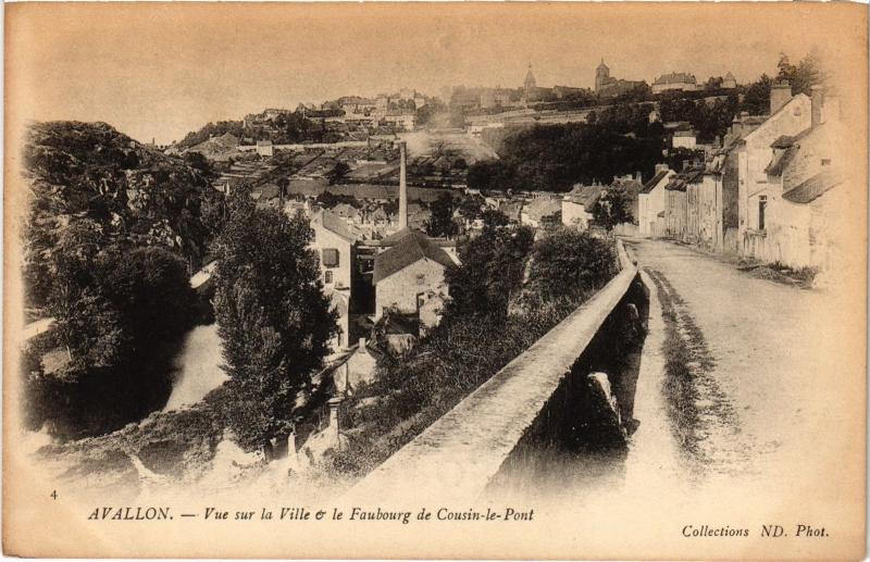 Carte postale ancienne Avallon vue sur la Ville à Avallon