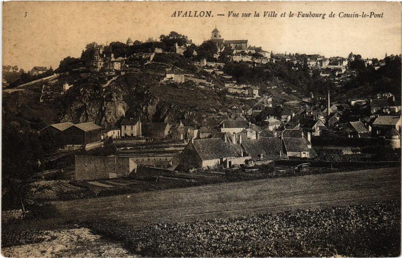 Carte postale ancienne Avallon vue sur la ville à Avallon