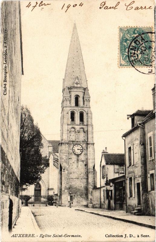 Carte postale ancienne Auxerre Eglise Saint-Germain à Auxerre
