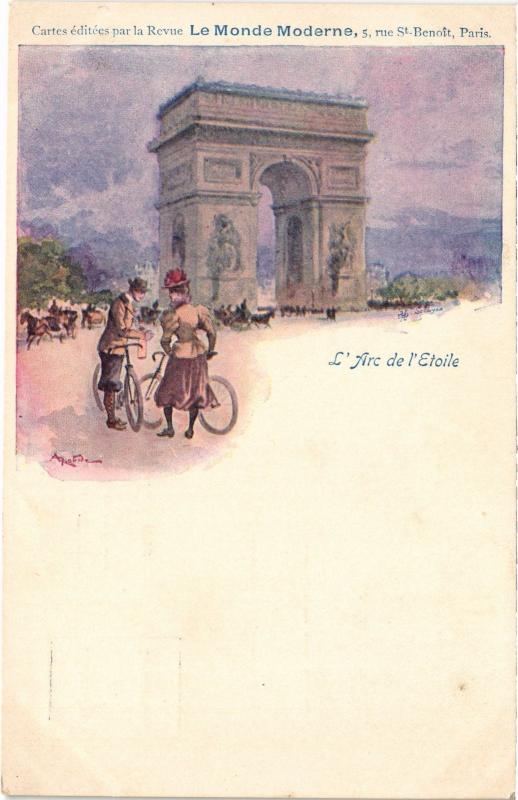 Carte postale ancienne Paris Arc de Triomphe