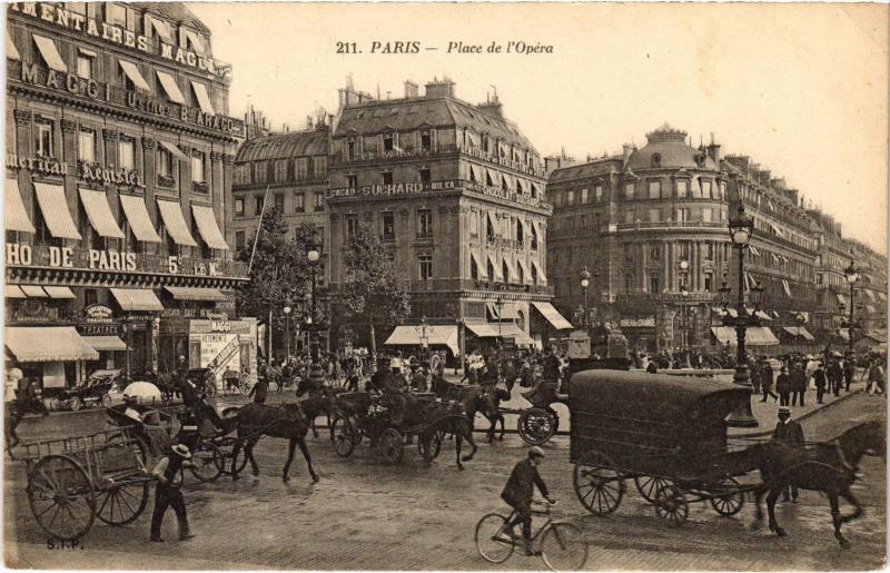 Carte postale ancienne Paris Place de l'Opéra