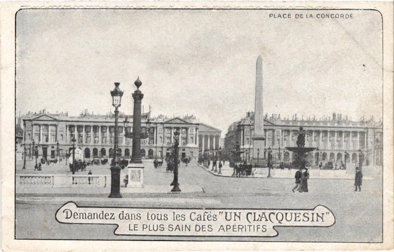 Carte postale ancienne Paris Place de la Concorde Advertisement