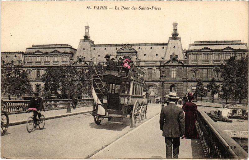 Carte postale ancienne Paris Pont des Saints-Peres