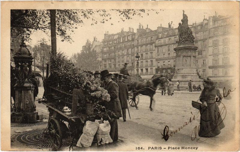 Carte postale ancienne Paris Place Moncey