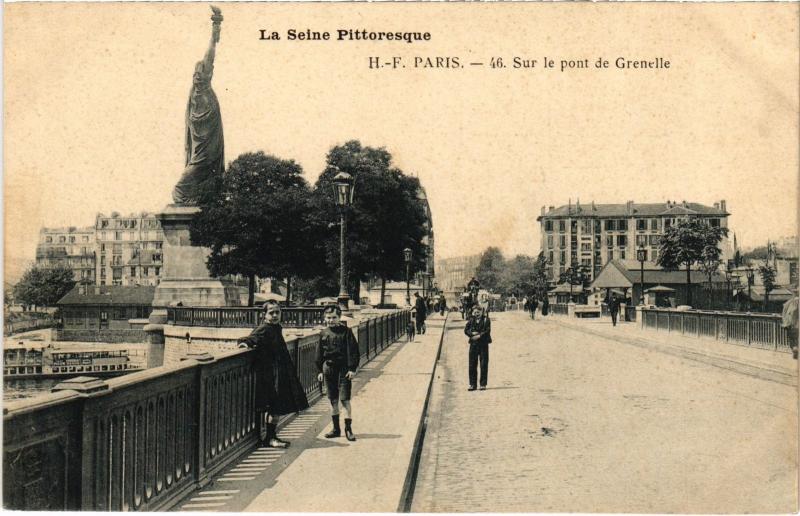 Carte postale ancienne Paris Pont de grenelle