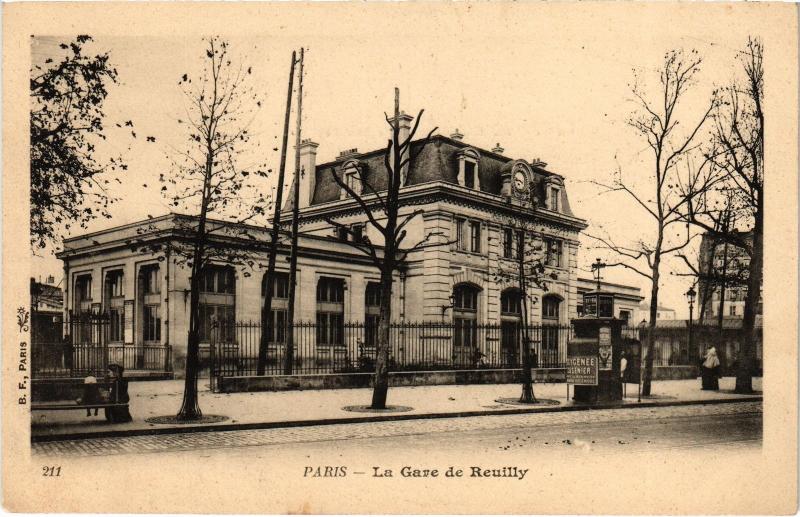 Carte postale ancienne La Gare de Reuilly à Paris 12e