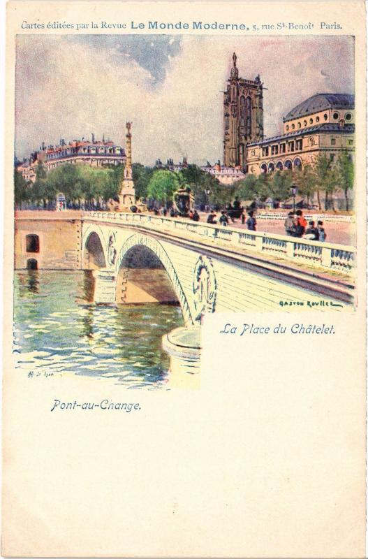 Carte postale ancienne Paris Pont au Change