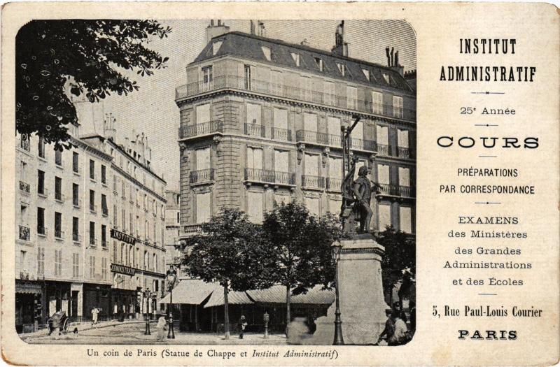 Carte postale ancienne Paris Statue de Chappe