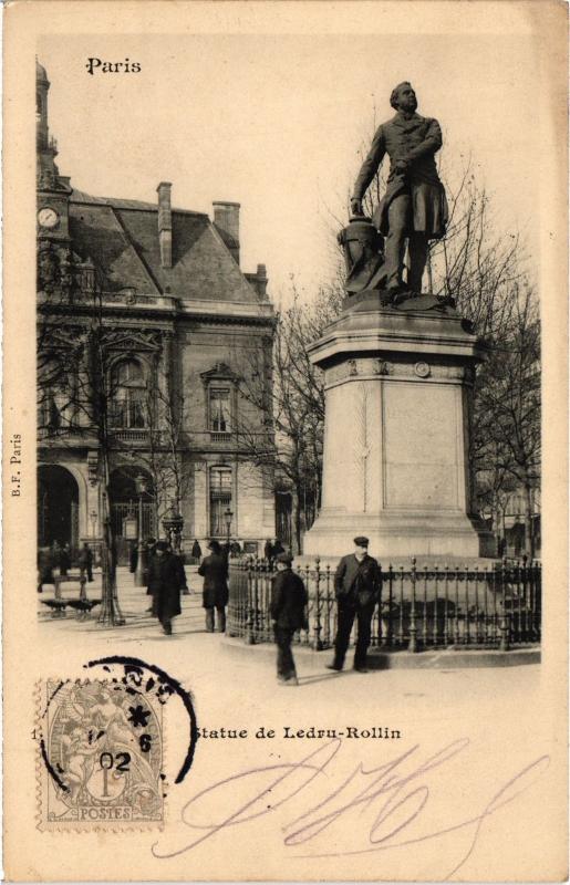 Carte postale ancienne Paris Statue de Ledru-Rollin