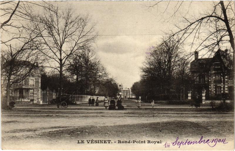 Carte postale ancienne Le Vesinet Rond-Point Royal