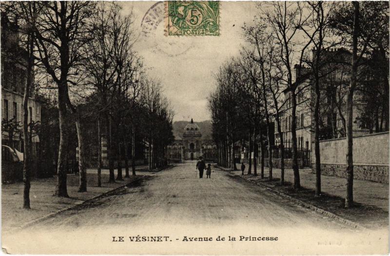Carte postale ancienne Le Vesinet avenue de la Princesse