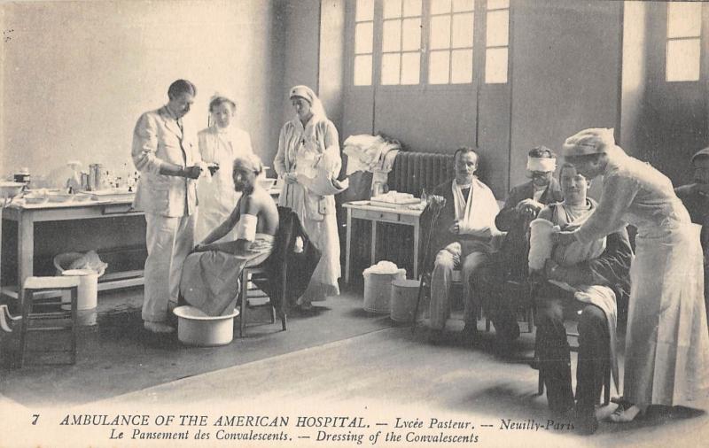 Carte postale ancienne Paris - Ambulance Of The American Hospital - Lycee Pasteur - Neuilly Pari à Paris
