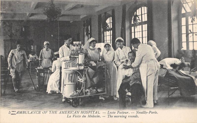 Carte postale ancienne Paris - Ambulance Of The American Hospital - Lycee Pasteur - Neuilly Pari à Paris
