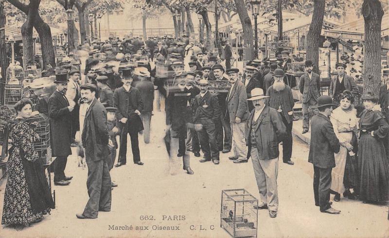 Carte postale ancienne Paris - Marche Aux Oiseaux à Paris