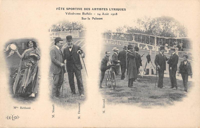 Carte postale ancienne Neuilly Sur Seine - Fete Sportive Des Artistes Lyriques - Velodrome Buffa à Neuilly-sur-Seine