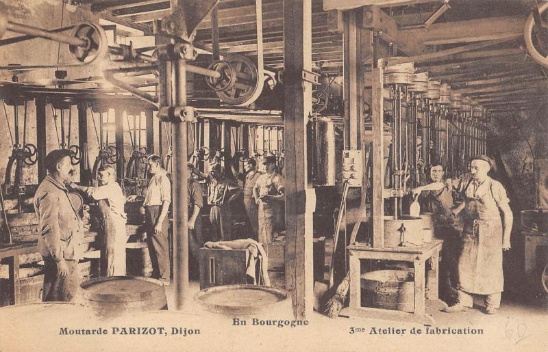 Carte postale ancienne Moutarde Parizot - Dijon - 3e Atelier De Fabrication à Dijon