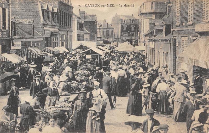 Carte postale ancienne Cayeux Sur Mer - Le Marche à Cayeux-sur-Mer