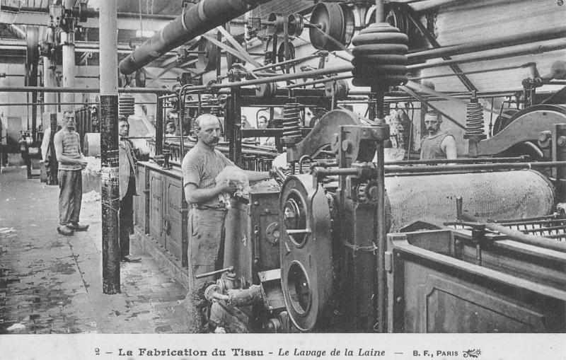 Carte postale ancienne Roubaix - La Fabrication Du Tissus - Le Lavage De La Laine à Roubaix