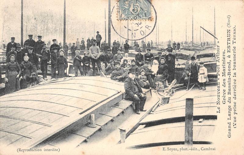 Carte postale ancienne Le Nouveau Port Arthur - Greve Des Mariniers - Grand Large Du Bassin Rond