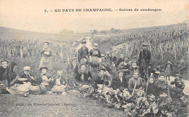 Carte postale ancienne Au Pays Du Champagne - Scenes De Vendanges