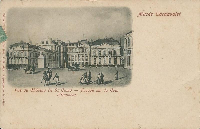 Carte postale ancienne Vue du Château de Caint-Cloud à Saint-Cloud