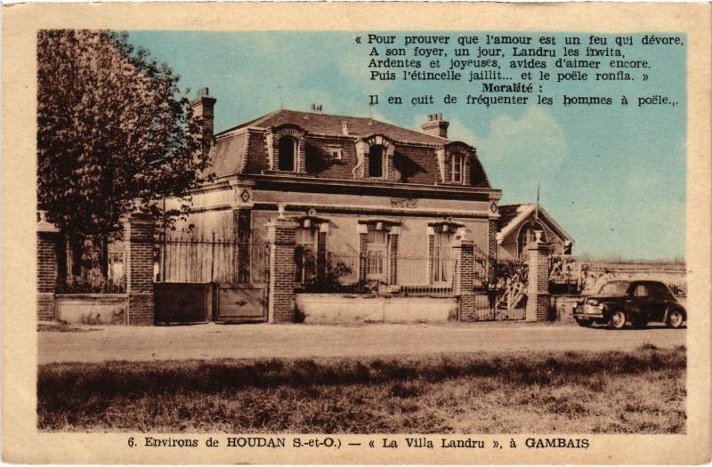 Carte postale ancienne Houdan La Villa LAndru a Gambais France à Gambais