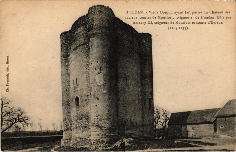 Carte postale ancienne Houdan Vieux Donjon France à Houdan