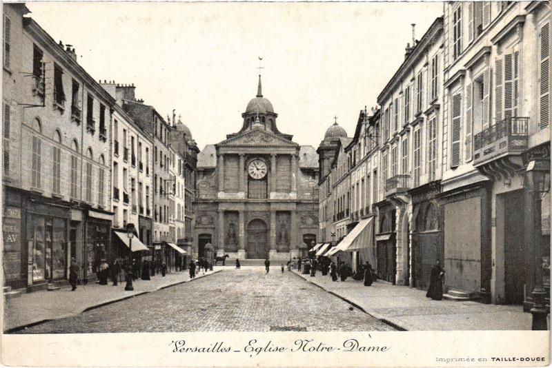 Carte postale ancienne Versailles Eglise Notre-Dame France à Versailles