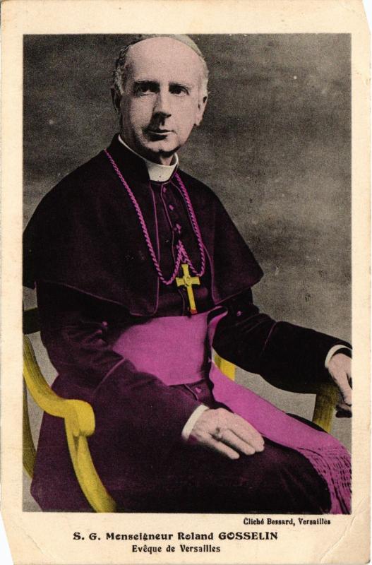 Carte postale ancienne Versailles Mgr Roland Gosselin France à Versailles