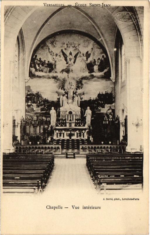 Carte postale ancienne Versailles Chapelle, Vue Interieure France à Versailles