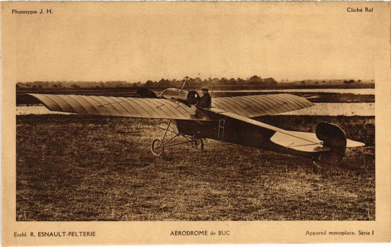 Carte postale ancienne Aerodrome de Buc France