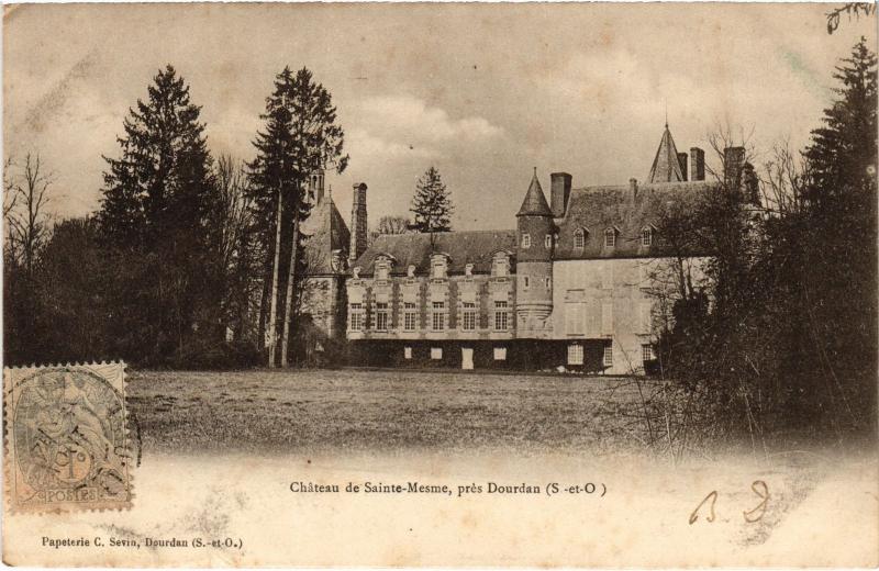 Carte postale ancienne Dourdan Chateau de Sainte-Mesme France à Sainte-Mesme