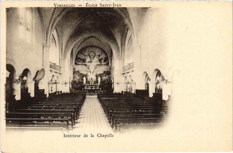 Carte postale ancienne Versailles Interieur de la Chapelle France à Versailles