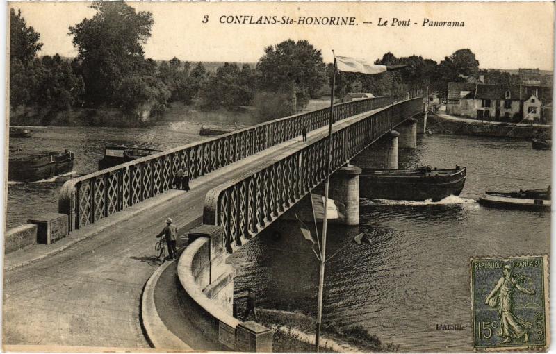 Carte postale ancienne Conflans Sainte-Honorine Le Pont, Panorama France à Conflans-Sainte-Honorine