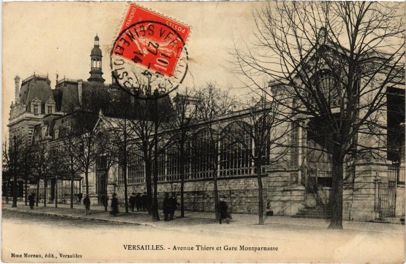 Carte postale ancienne Versailles Avenue Thiers et Gare Montparnasse France à Versailles